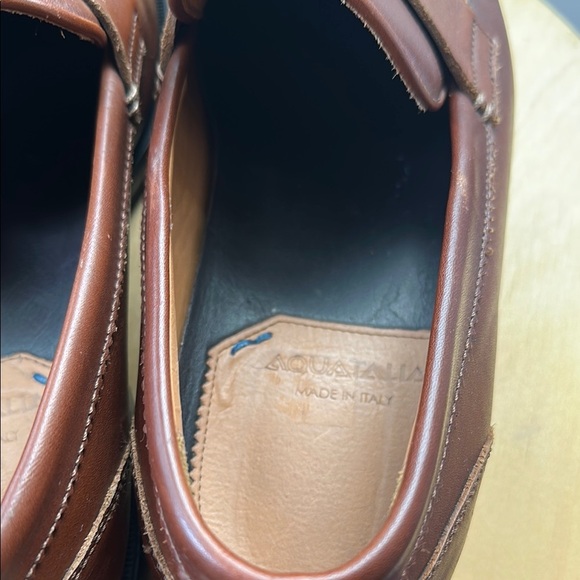 Aquatalia Classic Brown Neil  Waterproof Leather Loafers - Picture 4 of 7